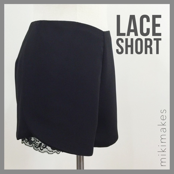[ kimchi blue ] NWT black shorts w/ lace detail - Picture 2 of 5