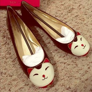 Kate Spade "Jimi" kitty face flats