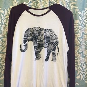Elephant baseball tshirt