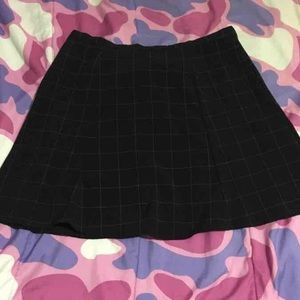 American Apparel Black Lulu Grid Skirt