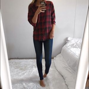Brandy Melville oversized red flannel