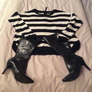 Nine West Black Leather Boots