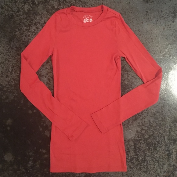 Long-Sleeve Orange Crew From J.Crew XS