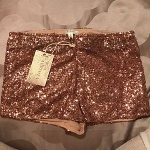 Gold Sequin Shorts