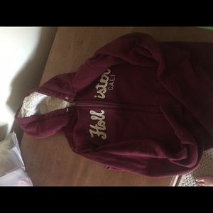 Fauxfur Burgundy Hollister Hoodie