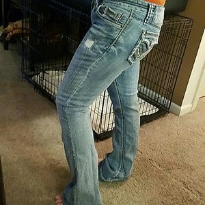 Hydraulic Distressed Jeans