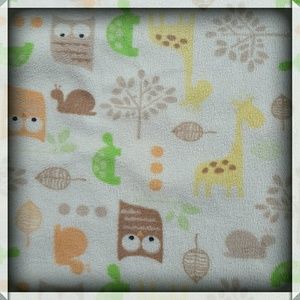 Chick Pea Green Safari Animals Theme Baby Blanket