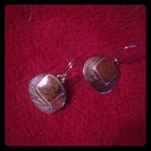 Silpada Brown & Silver Earrings - Retired