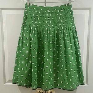 J. Crew A-line polka-dot skirt