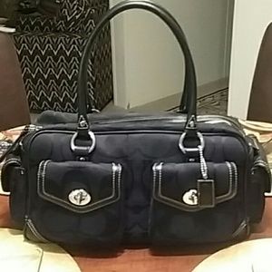 Coach Signature Gallery Pocket Tote Satchel