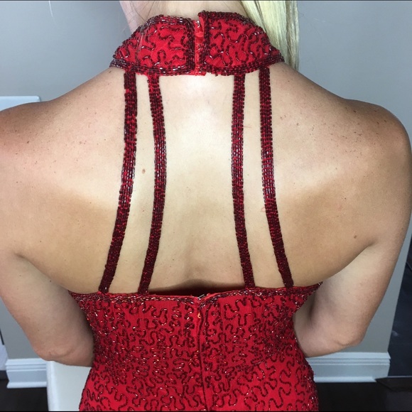 100% silk beaded cocktail dress - Picture 4 of 4