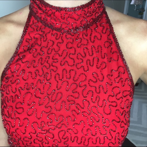 100% silk beaded cocktail dress - Picture 3 of 4