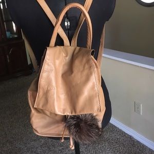 Topshop Leather Backpack