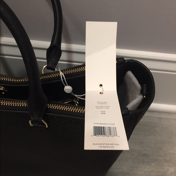 *SALE* NWT Robinson Perforated black satchel - Picture 2 of 4