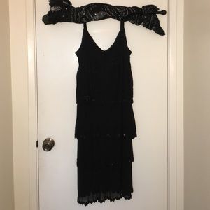 Alex Evenings Black Beaded Dress