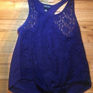 100% cotton dark blue tank top