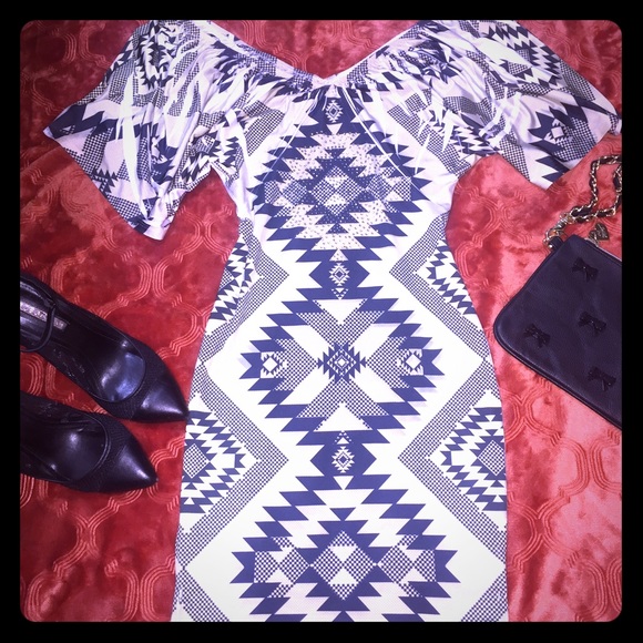 Flattering Aztec mini dress