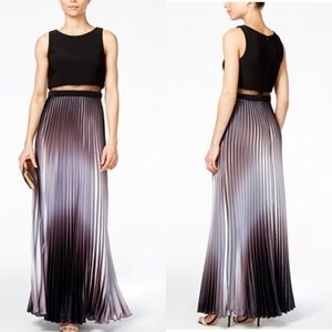 Pleated AQUA ombré gorgeous gown