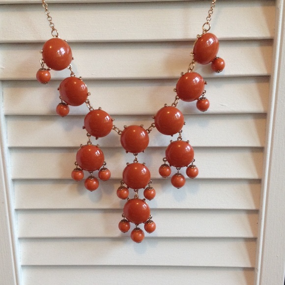 Large orange bubble necklace
