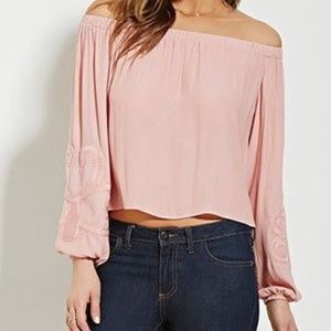 Pink Off the Shoulder Top