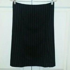 J. Crew A-line wool skirt in pinstripe
