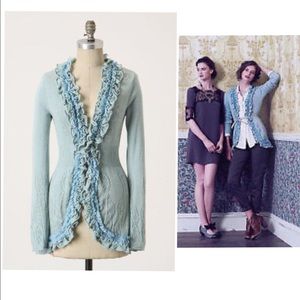 Anthropologie Petal Long Cardigan