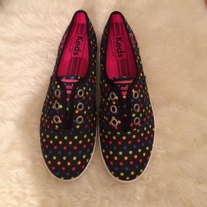 Never Worn Keds Laceless Polkadot Slip-Ons