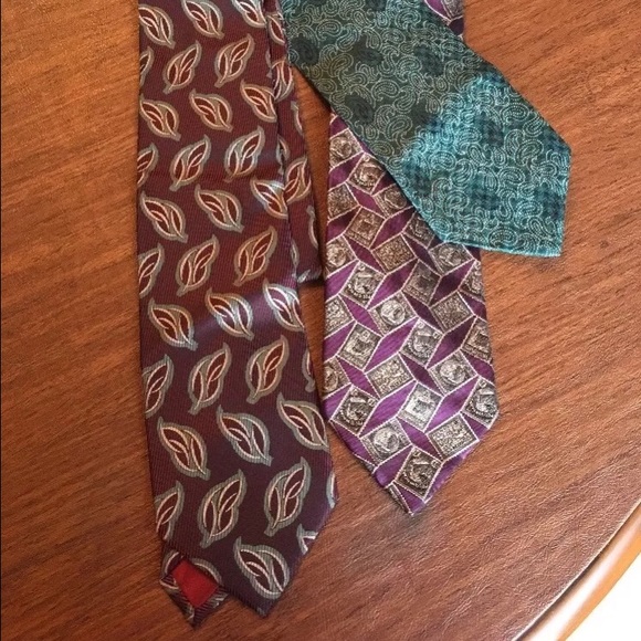 Valentino ties green and burgundy