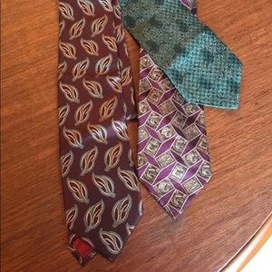 Valentino ties green and burgundy