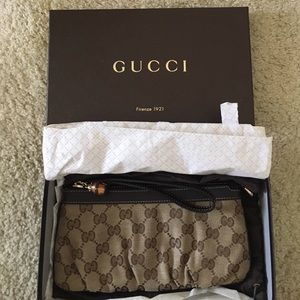 Gucci Original GG Canvas Wristlet