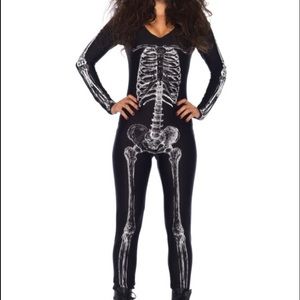 BRAND NEW, NEVER WORN skeleton bodysuit costume