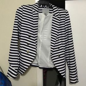 Striped fitted blazer