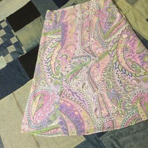 Pastel Paisley Midi Skirt Size 14