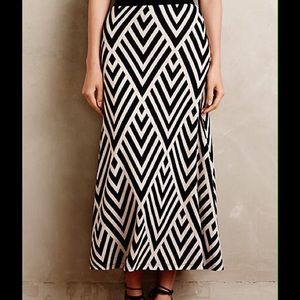 Anthropologie chevron Maeve midi maxi skirt, M