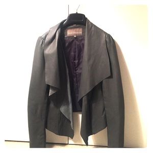 Bod  & Christensen Open Drape Leather Jacket