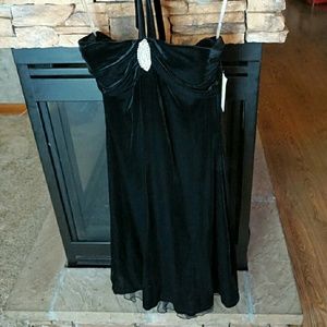 Velvet Elegant Halter Dress