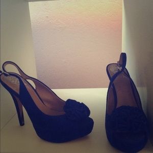 Wedding Shoes- Royal Blue suede Vince Camuto pumps