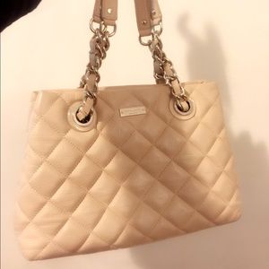 Kate Spade tote sachel nude color bag!