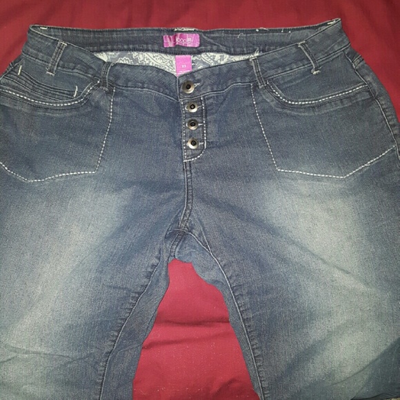 Plus size Front button jeans