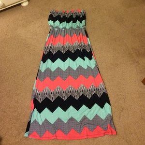 Adorable Chevron Maxi Dress
