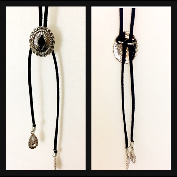 Sold Silver & Black Boho Choker Necklace - Picture 2 of 3