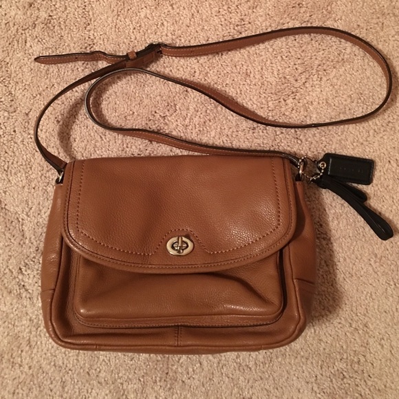 Coach brown leather handbag.