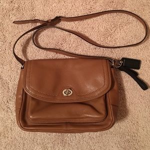 Coach brown leather handbag.