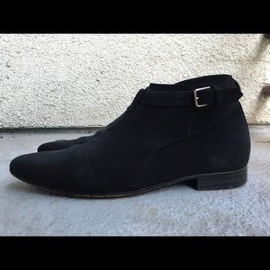 SAINT LAURENT BLACK JODPHUR SUEDE CHELSEA BOOTS