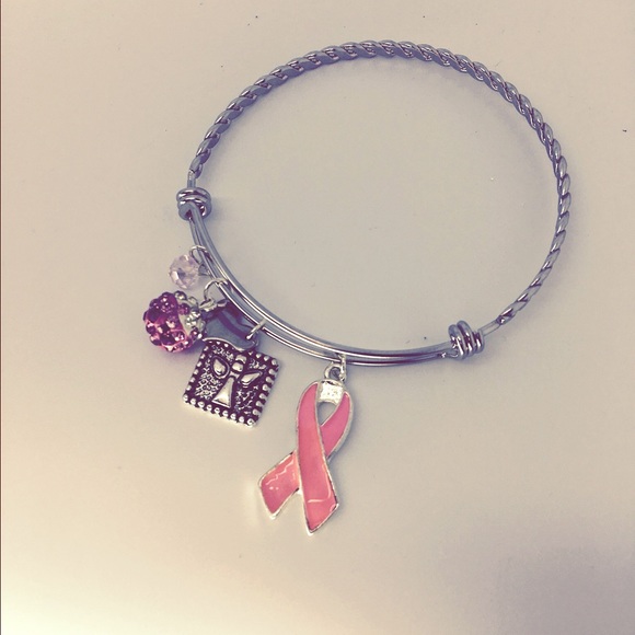 Breast Cancer Charm Bracelet - Picture 1 of 1