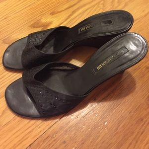 Enzo Angiolini open toe wedges