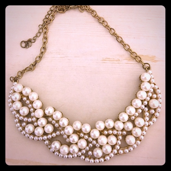 Faux pearl necklace