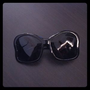 Black Prada Butterfly Cut Sunglasses - Never Worn