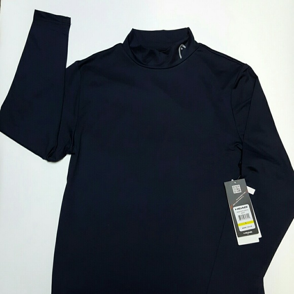 New Mens Head Dri-Motion Navy Turtleneck NWT