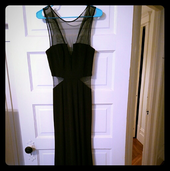 Stunning black mesh gown